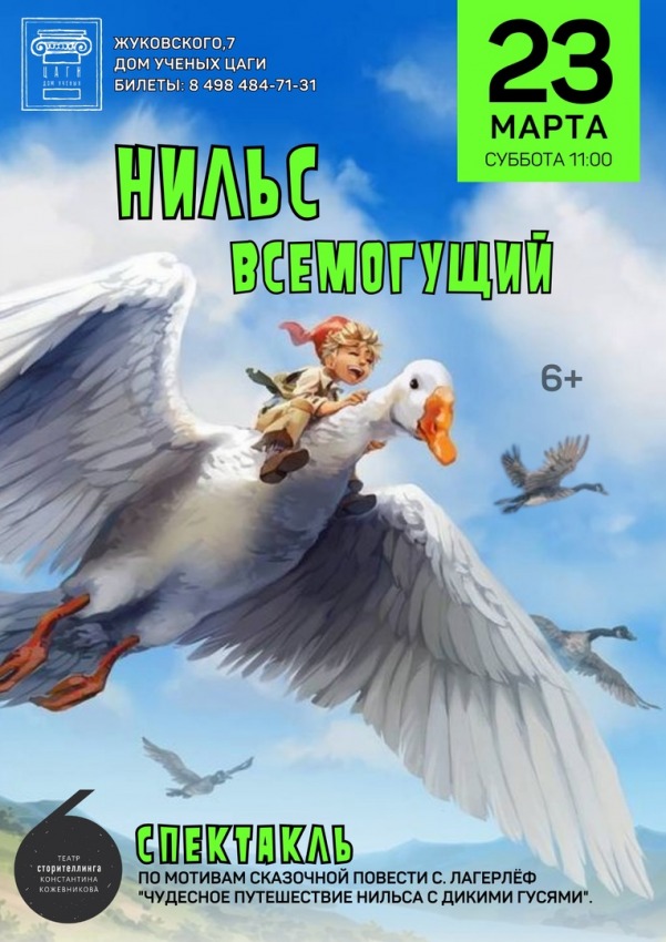 Дом ученых ЦАГИ г.о. Жуковский представляет: «Нильс Всемогущий»